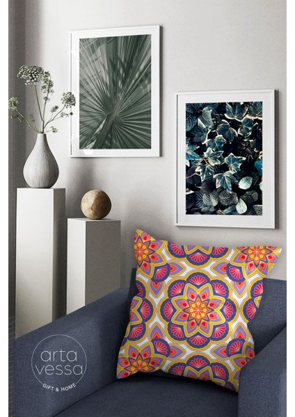 Çift Tarafı Dijital Baskılı Dekoratif Suni Deri Kırlent Kılıfı fiyatları