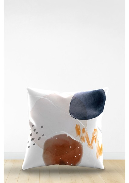 Çift Tarafı Dijital Baskılı Dekoratif Suni Deri Kırlent Kılıfı