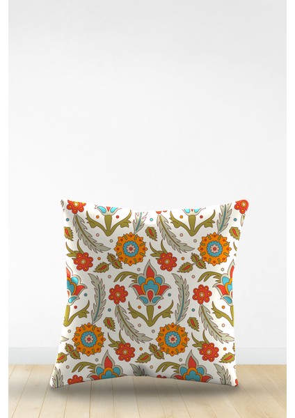 Çift Tarafı Dijital Baskılı Dekoratif Suni Deri Kırlent Kılıfı