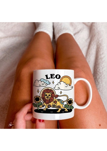 Retro Burç Kupa, Leo Astroloji Kahve Kupa, Burç Doğum Günü Hediyesi, Retr,ingilizce Kupa modelleri