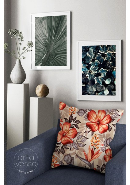 Çift Tarafı Dijital Baskılı Dekoratif Suni Deri Kırlent Kılıfı fiyatları