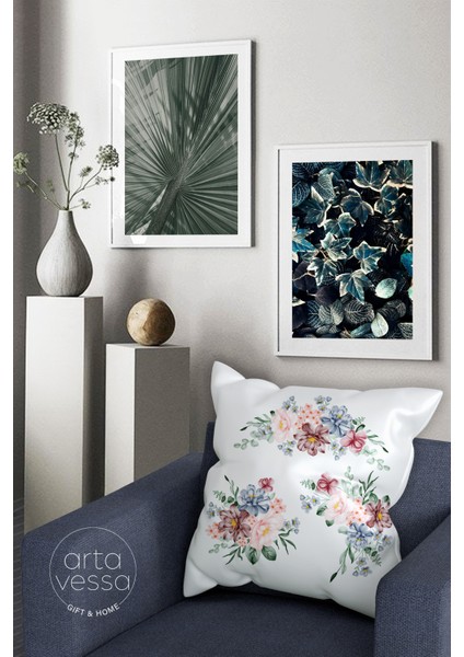 Çift Tarafı Dijital Baskılı Dekoratif Suni Deri Kırlent Kılıfı fiyatları