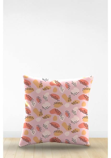 Çift Tarafı Dijital Baskılı Dekoratif Suni Deri Kırlent Kılıfı