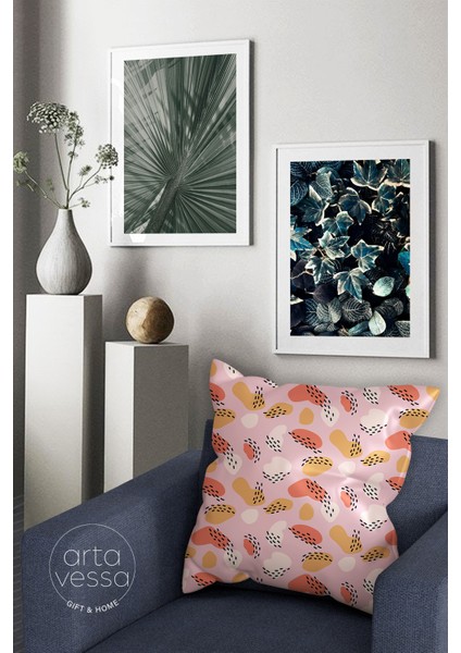 Çift Tarafı Dijital Baskılı Dekoratif Suni Deri Kırlent Kılıfı fiyatları