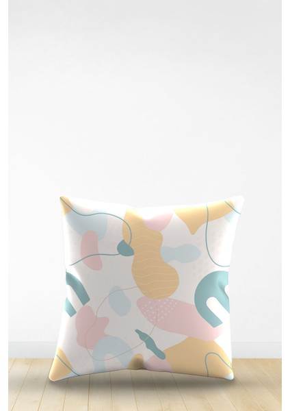 Çift Tarafı Dijital Baskılı Dekoratif Suni Deri Kırlent Kılıfı