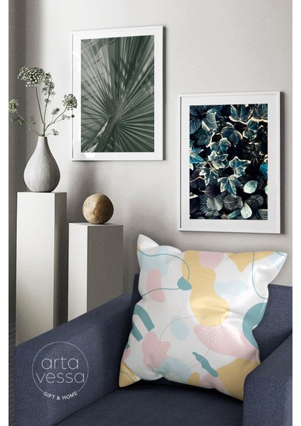 Çift Tarafı Dijital Baskılı Dekoratif Suni Deri Kırlent Kılıfı fiyatları