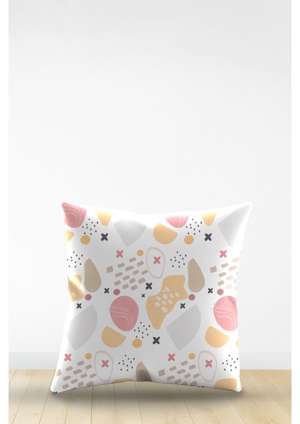 Çift Tarafı Dijital Baskılı Dekoratif Suni Deri Kırlent Kılıfı