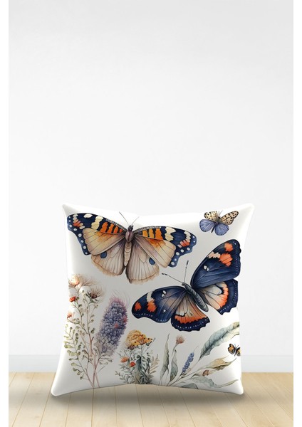 Çift Tarafı Dijital Baskılı Dekoratif Suni Deri Kırlent Kılıfı