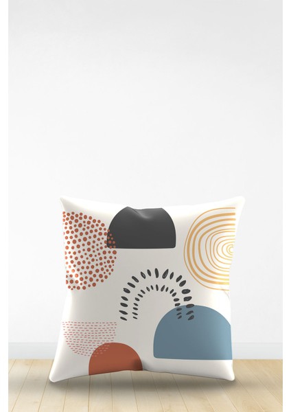 Çift Tarafı Dijital Baskılı Dekoratif Suni Deri Kırlent Kılıfı