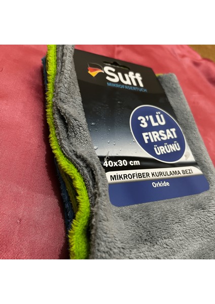 3'lü Fırsat Mikrofiber Kurulama Bezi Orkide