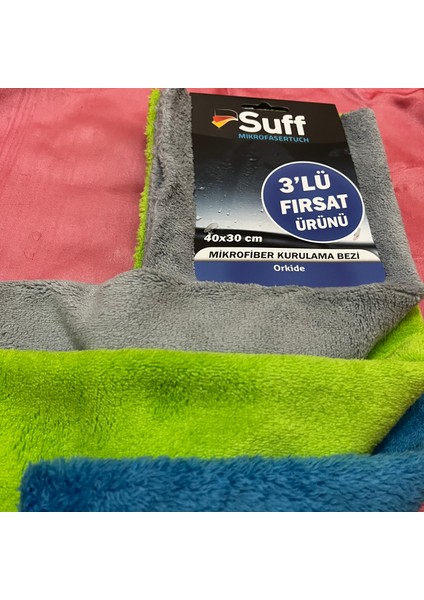 3'lü Fırsat Mikrofiber Kurulama Bezi Orkide