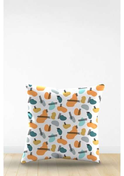 Çift Tarafı Dijital Baskılı Dekoratif Suni Deri Kırlent Kılıfı