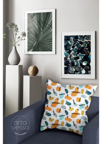 Çift Tarafı Dijital Baskılı Dekoratif Suni Deri Kırlent Kılıfı fiyatları