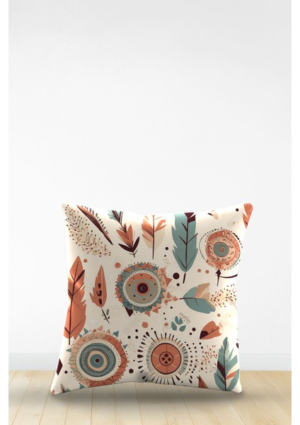 Çift Tarafı Dijital Baskılı Dekoratif Suni Deri Kırlent Kılıfı