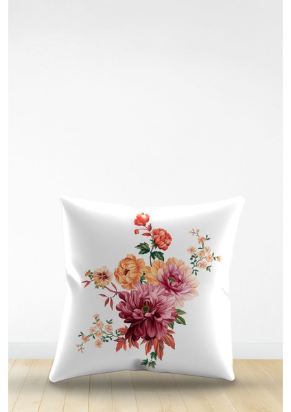 Çift Tarafı Dijital Baskılı Dekoratif Suni Deri Kırlent Kılıfı