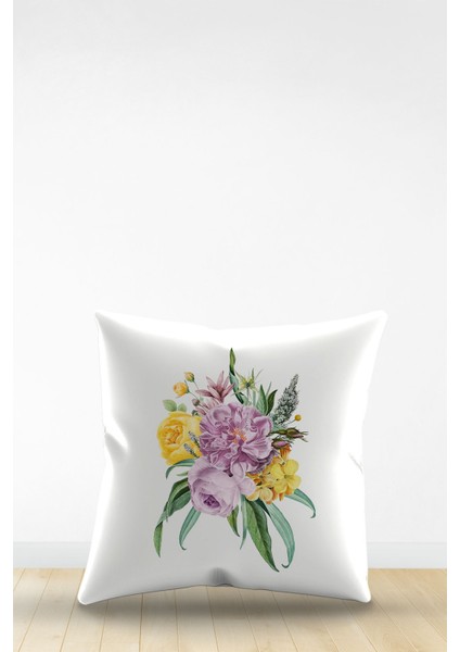 Çift Tarafı Dijital Baskılı Dekoratif Suni Deri Kırlent Kılıfı