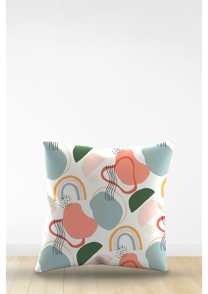 Çift Tarafı Dijital Baskılı Dekoratif Suni Deri Kırlent Kılıfı