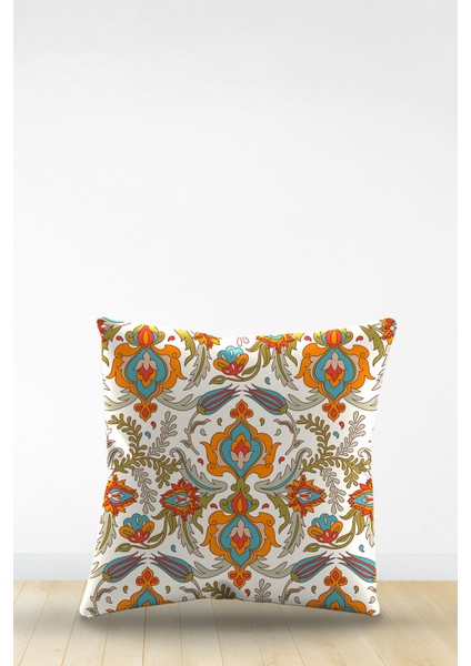 Çift Tarafı Dijital Baskılı Dekoratif Suni Deri Kırlent Kılıfı