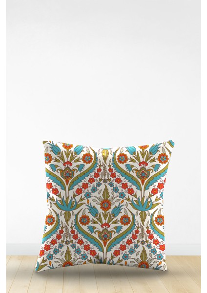 Çift Tarafı Dijital Baskılı Dekoratif Suni Deri Kırlent Kılıfı