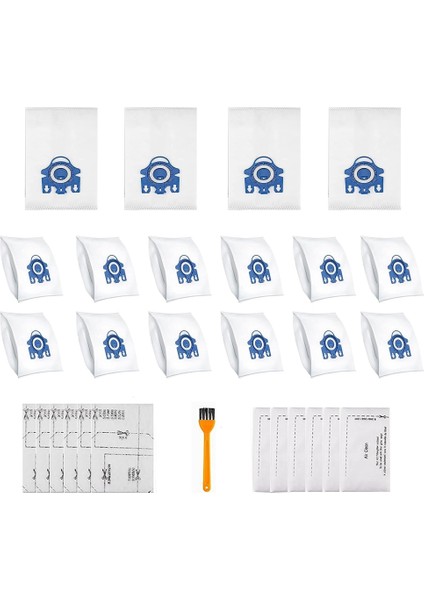 Airclean Elektrikli Süpürge Için 16 Paket Toz Torbası, Gn Classic C1 Complete C1, C2, C3, S400I S600 S2 S5 S8 Serisi (Yurt Dışından)