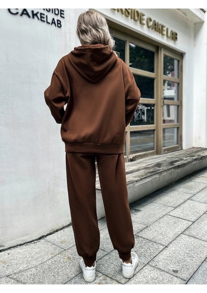Kahverengi Kadın Eşofman Takımı Kalın 3 Iplik fiyatları