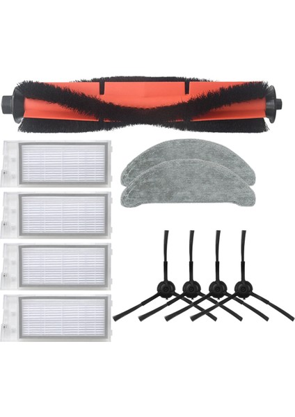 11 Adet Ana Fırça Paspas Bezi Hepa Filtre Yan Fırça Parçaları Eve Plus Robotik Elektrikli Süpürge Kitleri Aksesuarları (Yurt Dışından)