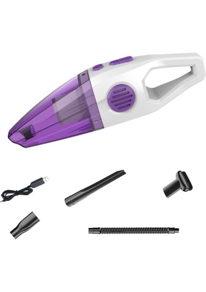 El Kablosuz Elektrikli Süpürge Ev Akülü Islak Kuru Mini Elektrikli Süpürge Toz Toplayıcı Ev Araba Temizleme Için Mor (Yurt Dışından)