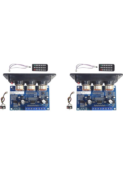 2x Bt5.0 2.1 Kanal Dijital Amplifikatör Kartı+Aux Kablosu+Uzaktan Kumanda 2X25W+50W Subwoofer D Sınıfı Amplifikatör Kartı (Yurt Dışından)
