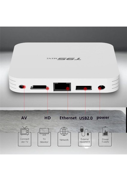 Mını Akıllı Tv Kutusu Android 10 4 + 32 GB 4 K Ultra Hd Wifi Medya Oynatıcı Mını Tv Kutusu ANDROID10 Set Üstü Kutusu-Abd Tak (Yurt Dışından)