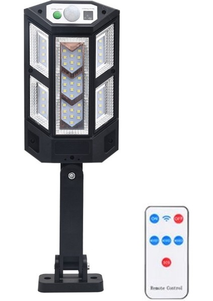Açık Güneş Sokak Duvar Işığı Sensörü Pır Hareket LED Lamba Uzaktan Kumanda Bahçe -43SMD (Yurt Dışından)