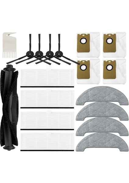 Ana Fırça Yan Fırça Hepa Filtre Paspas Toz Torbası N2 Robot Süpürge Aksesuarları (Yurt Dışından)