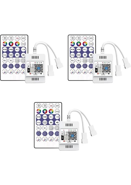 3x DC12-24V 28 Anahtar Rf Denetleyici Wifi App Müzik Ses Uzaktan Kumanda WS2812B WS2811 Rgb LED Şerit Işık Ev Dimmer (Yurt Dışından)