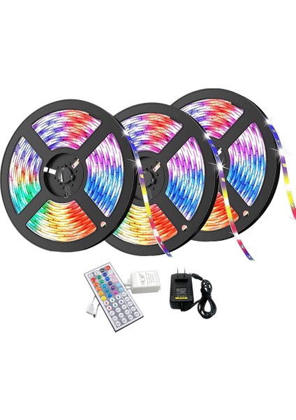 Işıklar 15 M Su Geçirmez 3528 Rgb Renkli Işık Şeritleri ile 44 Anahtar Uzaktan Kumanda Yatak Odası Noel Abd Tak Için (Yurt Dışından)
