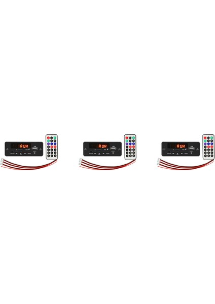 3 Adet 2X25W 50W Amplifikatör Mp3 Çalar Dekoder Kurulu 5V-12V Bluetooth 5.0 Araba Fm Radyo Modülü Desteği Tf USB Aux (Yurt Dışından)
