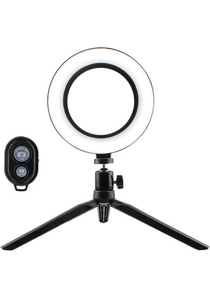 Mini Masaüstü Aydınlatma Braketi Tripod Halka Fotoğraf 12W LED Spot Işık Lambası Dolgu Işığı Üç Işık (Yurt Dışından)