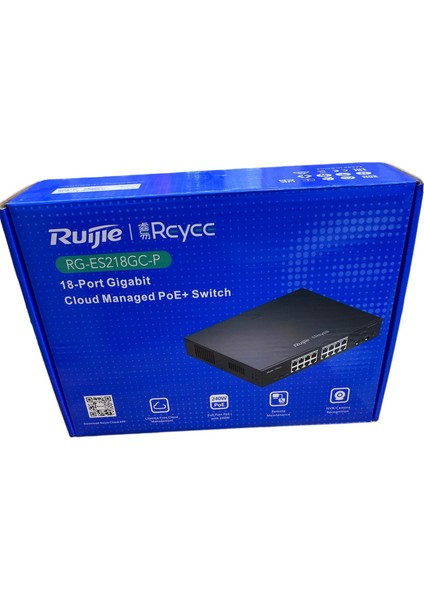 Reyee RG-ES218GC-P 16 Portlu 10/100/1000 Gigabit Yönetilebilir Switch 2 Sfp+16 Port Poe