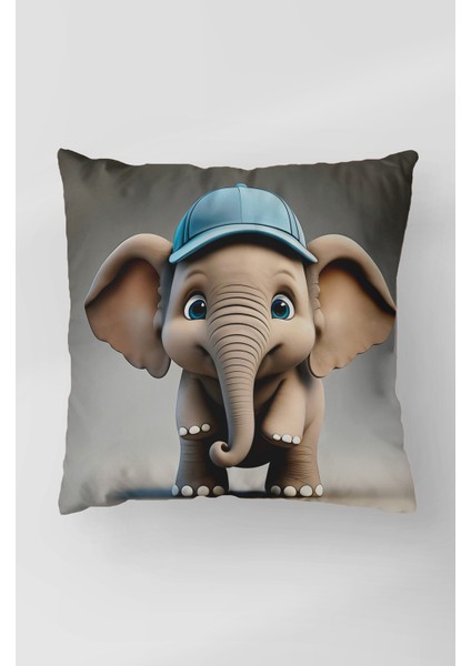 Çift Taraflı Çocuk Bebek Desenli Dijital Baskı Kırlent Kılıfı (Yüksek Kaliteli Mikropetek Kumaş)