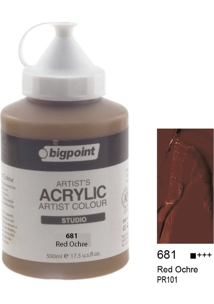 Akrilik Boya 500 ml Red Ochre 681
