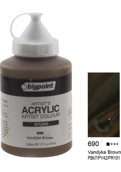 Akrilik Boya 500 ml Vandayke Brown 690