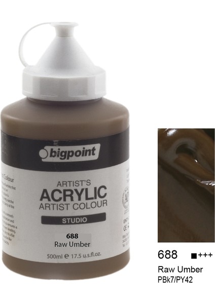 Akrilik Boya 500 ml Raw Umber 688