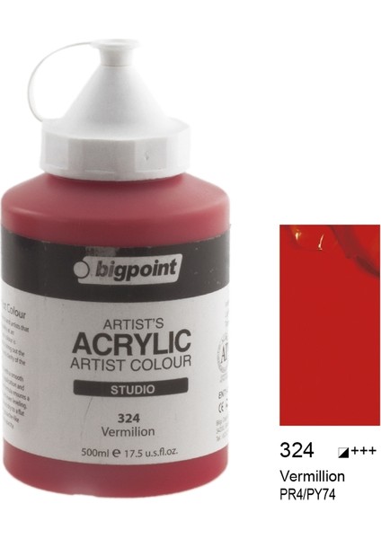 Akrilik Boya 500 ml Vermilion 324