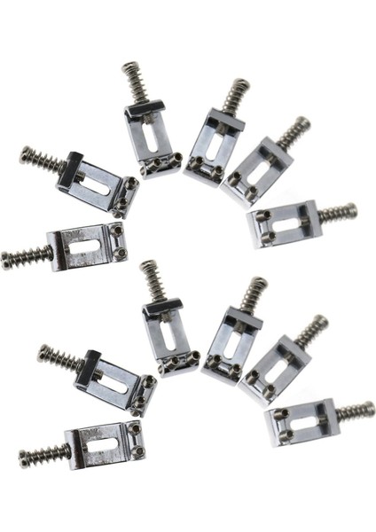 Elektro Gitar Için 12X Yedek Krom Tremolo Köprü Eyerleri (Yurt Dışından)