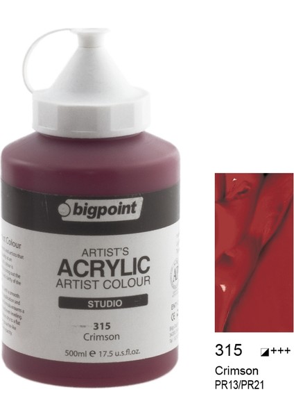 Akrilik Boya 500 ml Crimson 315