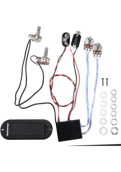 2 Bant Aktif Bas Gitar Eq Ekolayzır Preamp Devresi Pikap Siyah (Yurt Dışından)