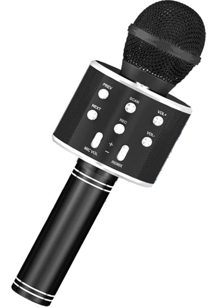 Bluetooth Karaoke Kablosuz Mikrofon, Kablosuz Taşınabilir, El Mikrofonu Hoparlör Parti Çocuk Hediye (Yurt Dışından)