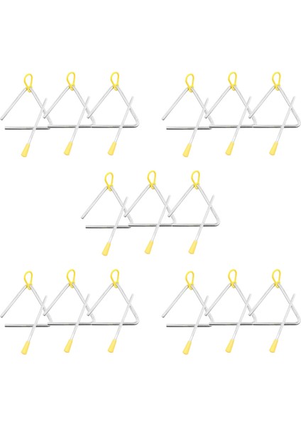 Müzik Üçgen Enstrüman Seti, El Vurmalı Üçgen Çocuk Müzik Aleti 15 Paket Üçgen 4 Inç (Yurt Dışından)