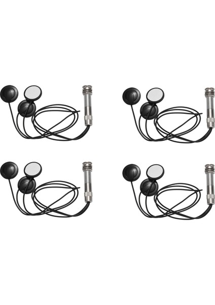 Akustik Gitar Ukulele Mandolin Için 4x Evrensel Piezo 3 Dönüştürücü 6.35MM (Yurt Dışından)