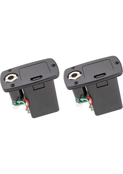 2x Abs 9 V Gitar Pikap Pil Kutusu Kutusu Elektrik Akustik Gitar Bas Depolama Kapağı Değiştirme (Yurt Dışından)