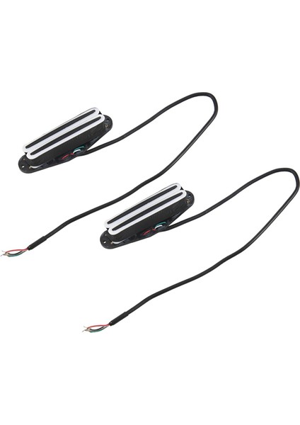 St Tele Strat Elektro Gitar Için 2x Çift Sıcak Raylı Humbucker Manyetikler, Siyah Raylı Gövde (Yurt Dışından)