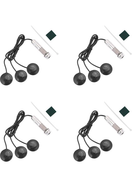 4 Adet Gitar Pikap 3x Piezo Pikap Dönüştürücü Akustik Gitar Ukulele Mandolin Aletleri Için (Yurt Dışından)